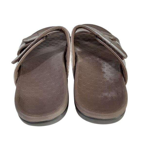 Vionic Orthaheel Shore Slide Sandals Bronze Slip On Orthotic Womens 9 Adjustable - Picture 7 of 8